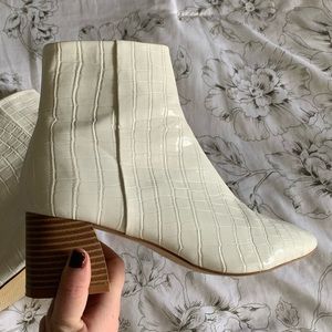 Topshop Snake Print Booties